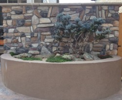Custom Landscape garden with stone wall